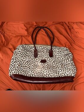 Terrida leopard print travel tote bag